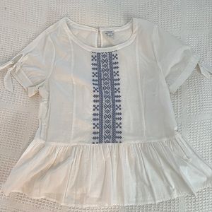 J Crew Boho Peplum Top